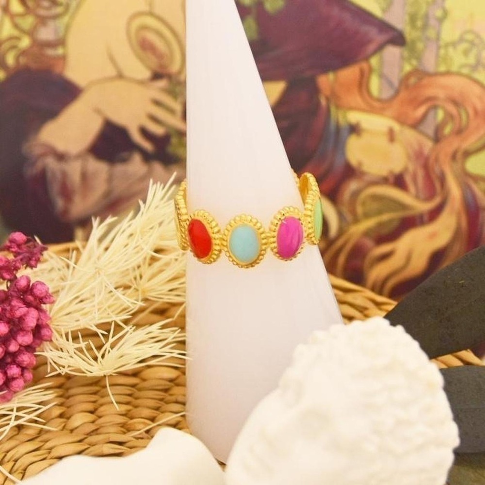Colorful Dotted Ring - Picture 5 of 6